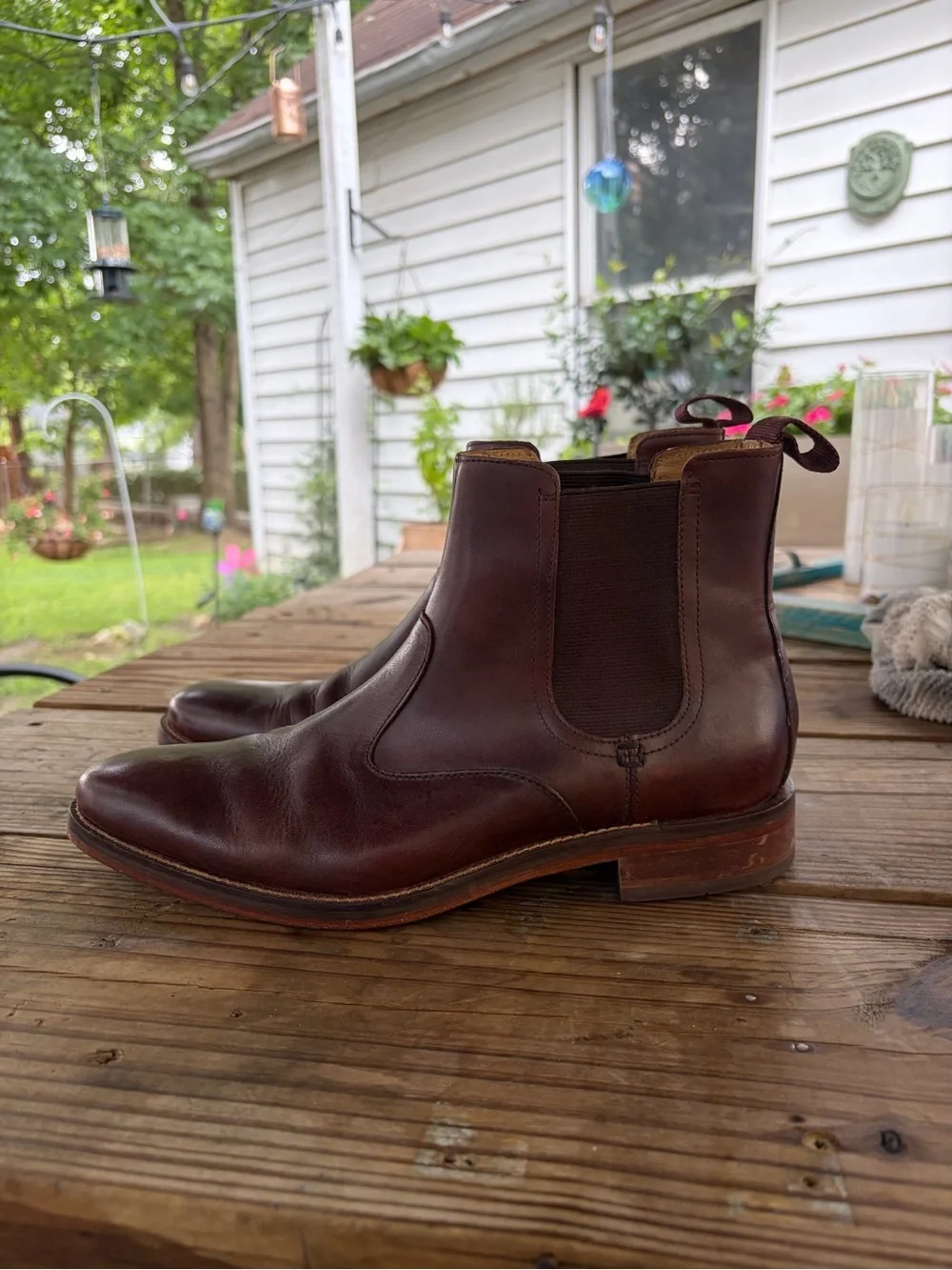 Cole Haan Men's Dark Brown Leather Chukka Chelsea Boots